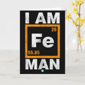 Iron (fe) Man Funny Periodic Elemen Gift  Karte (Gelbe Blume)