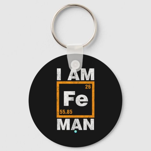 Iron (fe) Man Funny Periodic Elemen Gift Schlüsselanhänger (Vorderseite)