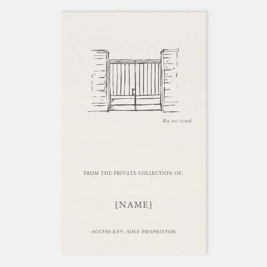 Iron Gate Ex Libris Bookplate -Library Label  Rechteckiger Aufkleber