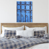 Iron Gate Muster in blau, Kuba Leinwanddruck (Insitu (Schlafzimmer))