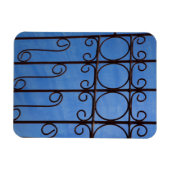 Iron Gate Muster in blau, Kuba Magnet (Horizontal)