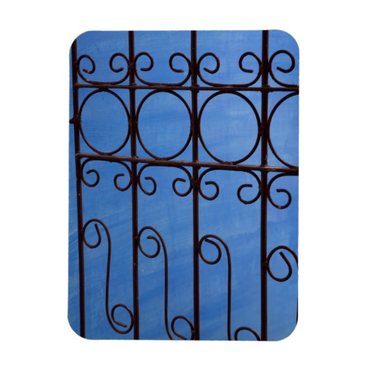 Iron Gate Muster in blau, Kuba Magnet (Vertikal)