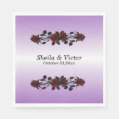 Iron Gates Gothic Rote Rose Gothic Lila Hochzeit Serviette (Vorderseite)