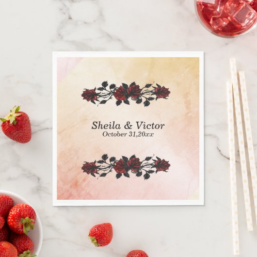 Iron Gates Gothic Rote Rose Gothic Orange Serviette (Beispiel)