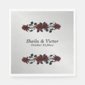 Iron Gates Gothic Rote Rose Gothic Wedding Serviette (Vorderseite)