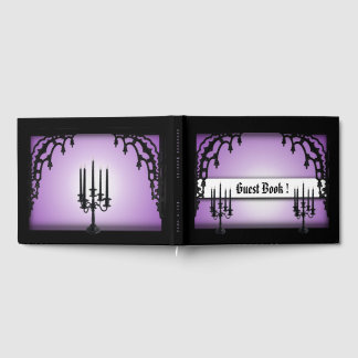 Iron Gates Purple Gothic Guest Book Gästebuch