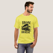 Iron Horse" Moderner Western Lokomotive T - Shirt (Vorne ganz)