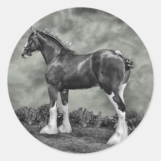 Iron Horse Steele Runder Aufkleber (Vorderseite)