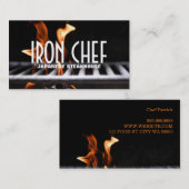 Iron Koch Japanisches Restaurant Kochkurse Visitenkarte (Vorne/Hinten)