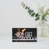 Iron Koch Japanisches Restaurant Kochkurse Visitenkarte (Stehend Vorderseite)