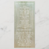 Iron Lantern Lights Floral rustikale Hochzeitsprog Programm (Rückseite)