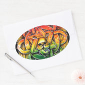 Iron Lion Zion - M1 Ovaler Aufkleber (Umschlag)