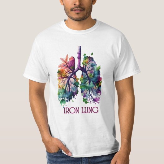 Iron Lung Art – Artistic Lung Illustration with Fl T-Shirt (Vorderseite)