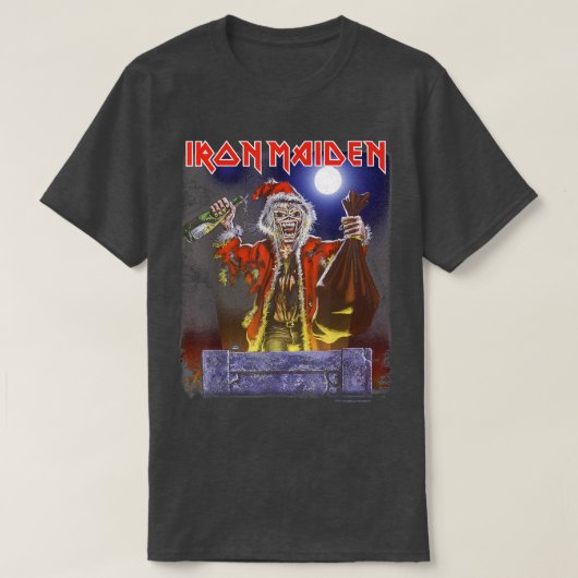 Iron MaidenNo Prayer Santa Eddie Weihnachten T-Shirt (Design vorne)