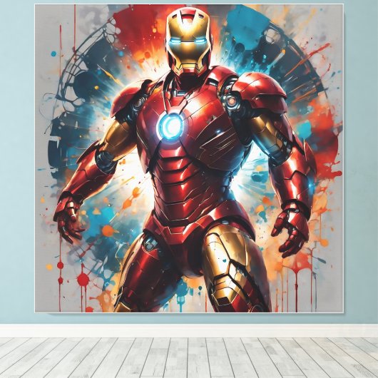 Iron Man Leinwand (Insitu (Holzboden))