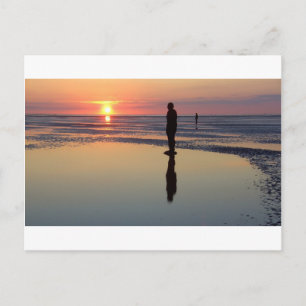 Iron Men at Sunset, Crosby, Liverpool Vereinigtes Postkarte