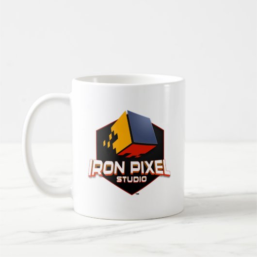 Iron Pixel Full-Logo-Tasse Kaffeetasse (Links)