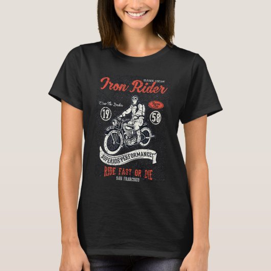 Iron Rider motorcyclists and bikers T-Shirt (Vorderseite)