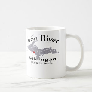 Iron River Michigan Herzkarte Tasse