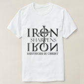 Iron Sharpens Eiserne Sprichwörter 2717 Christlich T-Shirt (Design vorne)