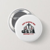 Iron Sharpens Iron Bible Scripture Christian Gym W Button (Vorne & Hinten)