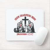 Iron Sharpens Iron Bible Scripture Christian Gym W Mousepad (Mit Mouse)
