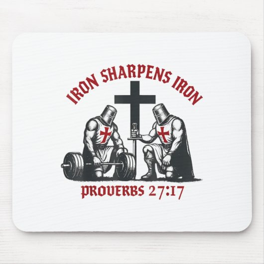 Iron Sharpens Iron Bible Scripture Christian Gym W Mousepad (Vorne)