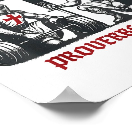 Iron Sharpens Iron Bible Scripture Christian Gym W Poster (Ecke)