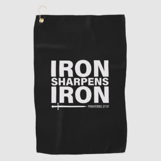 Iron Sharpens Iron Black Golfhandtuch