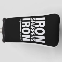 Iron Sharpens Iron Black & White Golf Putter Abdec Golf Headcover