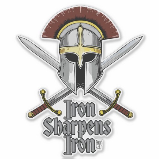 Iron Sharpens Iron Essential Christlich Inspiratio Aufkleber (Vorderseite)