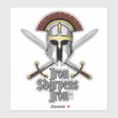 Iron Sharpens Iron Essential Christlich Inspiratio Aufkleber (Blatt)