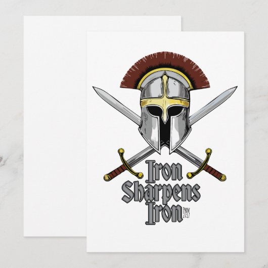 Iron Sharpens Iron Essential Christlich Inspiratio Einladung (Vorne/Hinten)