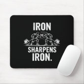 Iron Sharpens Iron - Gym Art Weightlift Design Mousepad (Mit Mouse)