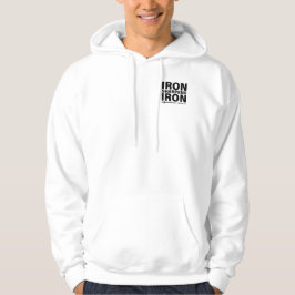 "Iron Sharpens Iron" Männerweißhemd Hoodie