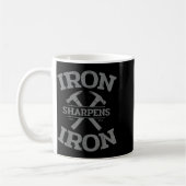 Iron Sharpens Iron Proverbs 27_17 Gym Workout Men Kaffeetasse (Links)