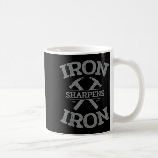 Iron Sharpens Iron Proverbs 27_17 Gym Workout Men Kaffeetasse (Rechts)