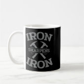 Iron Sharpens Iron Proverbs 27_17 Gym Workout Men Kaffeetasse (Links)