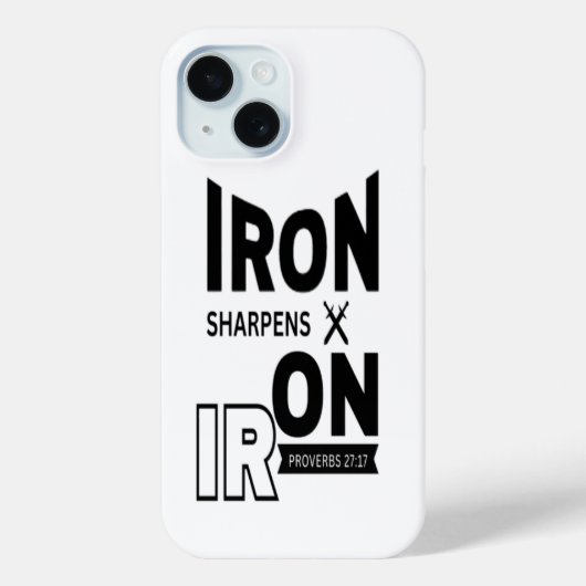 Iron Sharpens Iron Proverbs 27:17 iPhone Case (Rückseite)