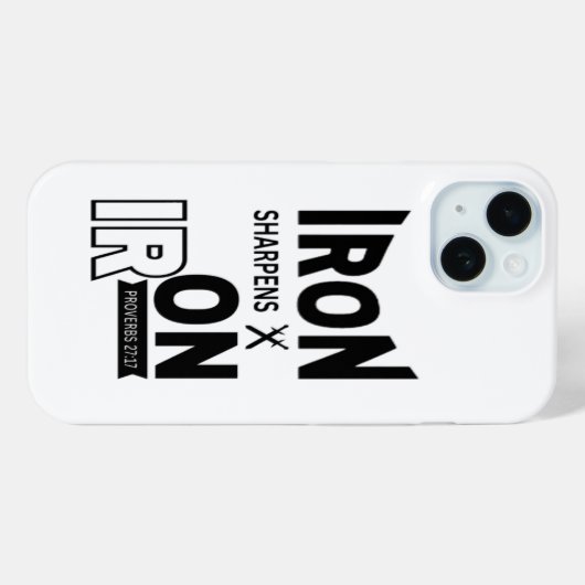 Iron Sharpens Iron Proverbs 27:17 iPhone Case (Rückseite (Horizontal))