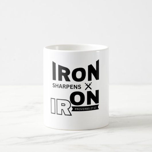 Iron Sharpens Iron Proverbs 27:17 Mug Kaffeetasse (Mittel)