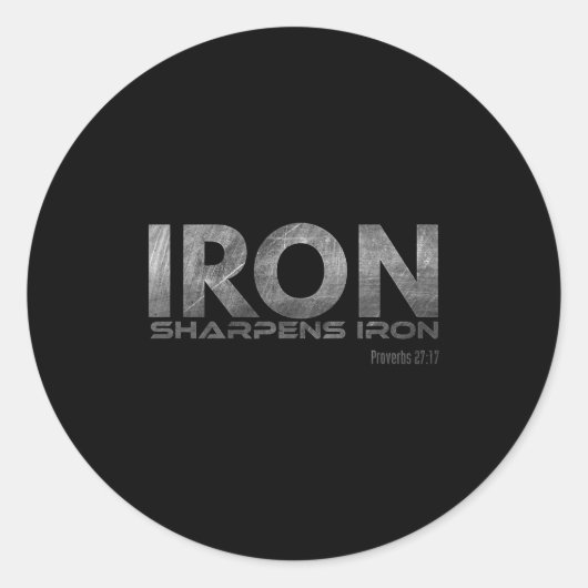 Iron Sharpens Iron Runder Aufkleber (Vorderseite)