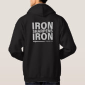 "Iron Sharpens Iron" Schwarzes Hooded Sweatshirt (Rückseite)