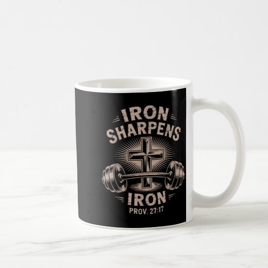 Iron Sharpens Iron Youth Funny Christian Workout G Kaffeetasse (Rechts)
