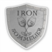 Iron Sommelier Wine Lover Aufkleber (Vorderseite)