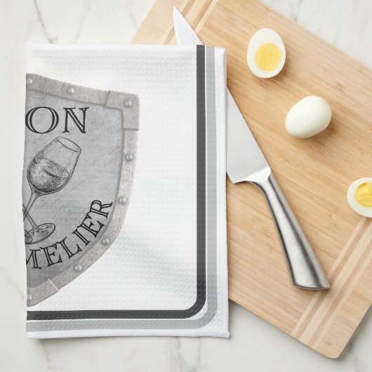 Iron Sommelier Wine Lover Geschirrtuch (Viertel Falte)