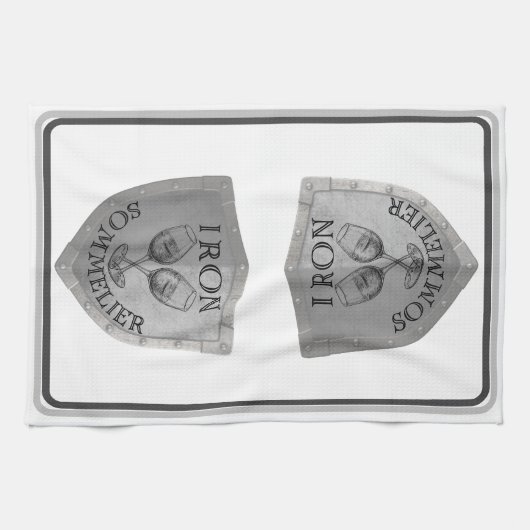 Iron Sommelier Wine Lover Geschirrtuch (Horizontal)