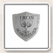 Iron Sommelier Wine Lover Getränkeuntersetzer (Vorderseite)