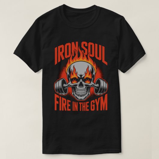 Iron Soul Skull Fitness Motivation Tee (Design vorne)
