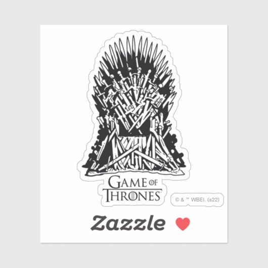 Iron Throne Icon Aufkleber (Blatt)